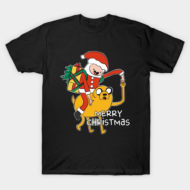 Merry_Christmas_Finn_Jake T-Shirt by Infinirish